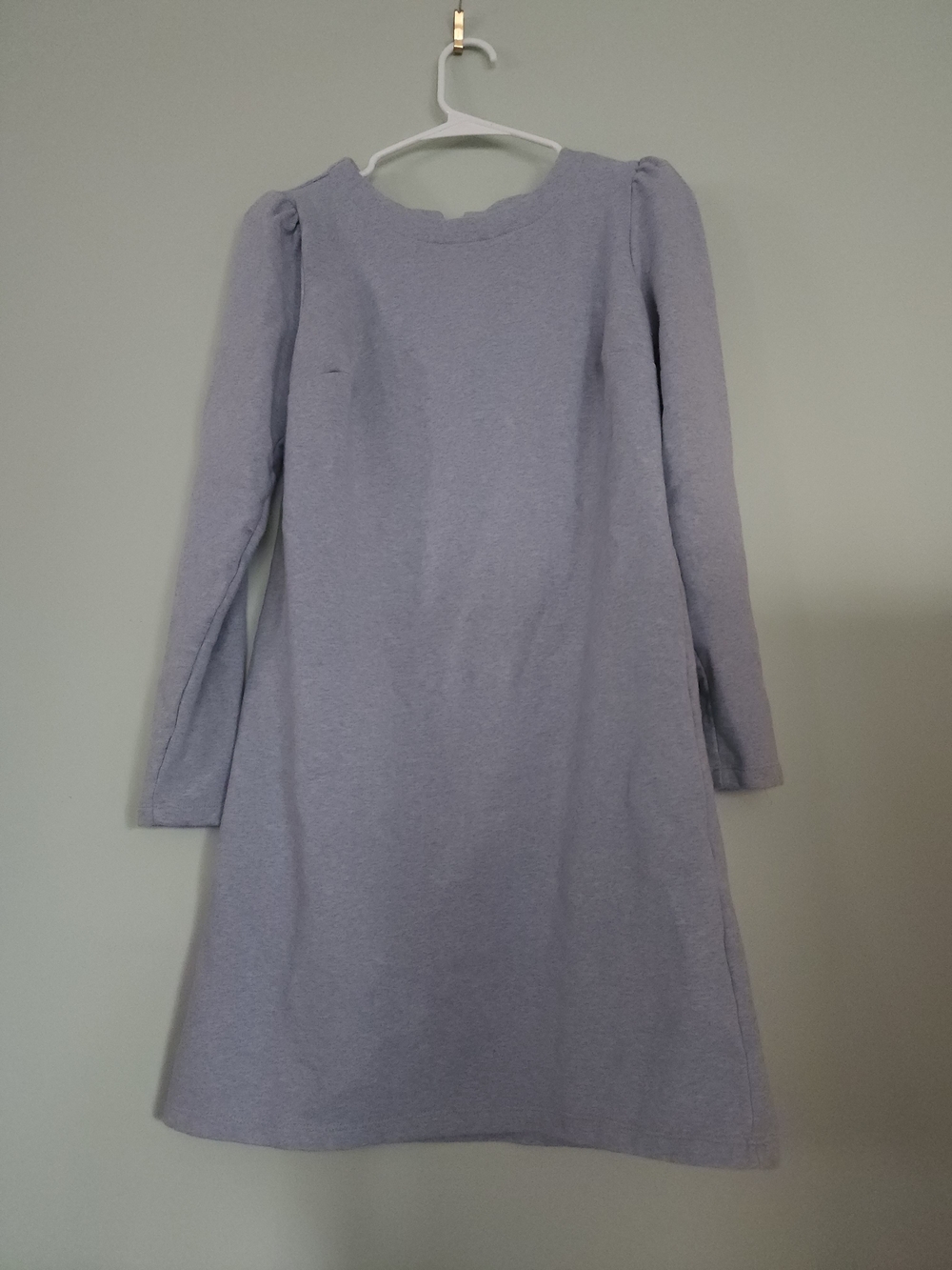 LOFT Blue Long Sleeve A-Line Knit Dress